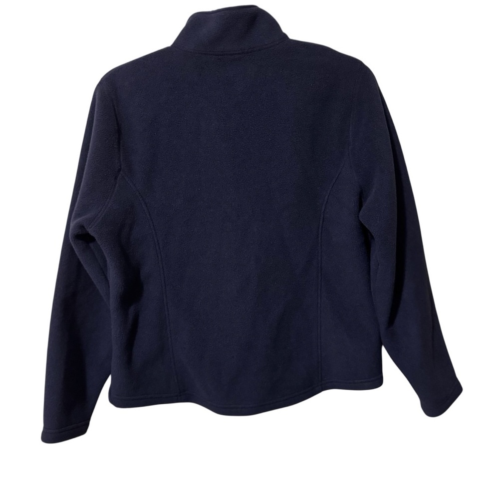 LL Bean Navy Blue Fleece Pullover size L - Picture 2 of 7